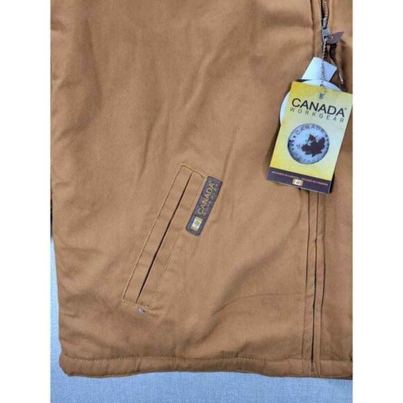 Canada Workgear Mens Jacket Work Coat Brown‎ Heavy Duty Hooded Winter XL NEW - Picture 6 of 16
